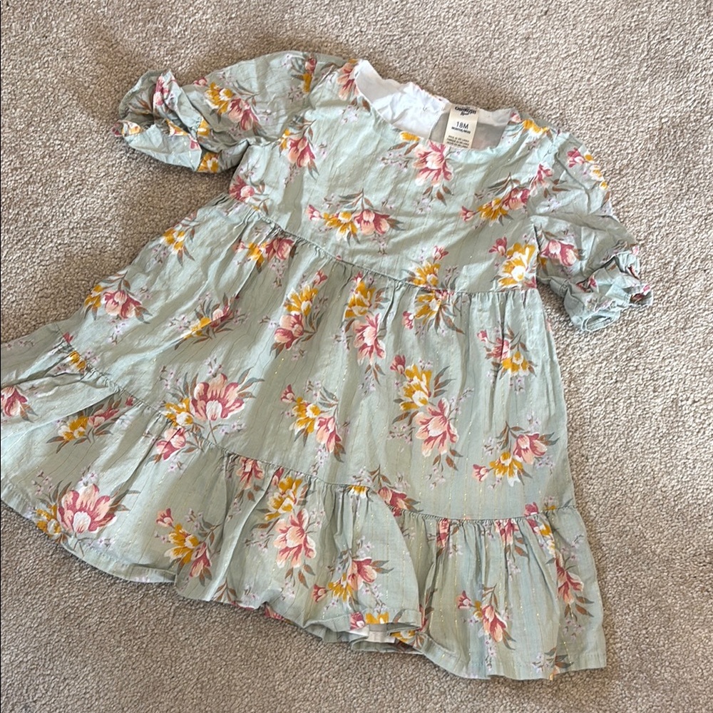OshKosh B'gosh Smocked Puff Sleeve Sundress, 18M